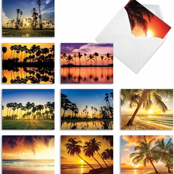 Other - Box of 10 All Occasion Cards Blank 4 x 5.12 Inch - Scenic Landscape Cards Assort